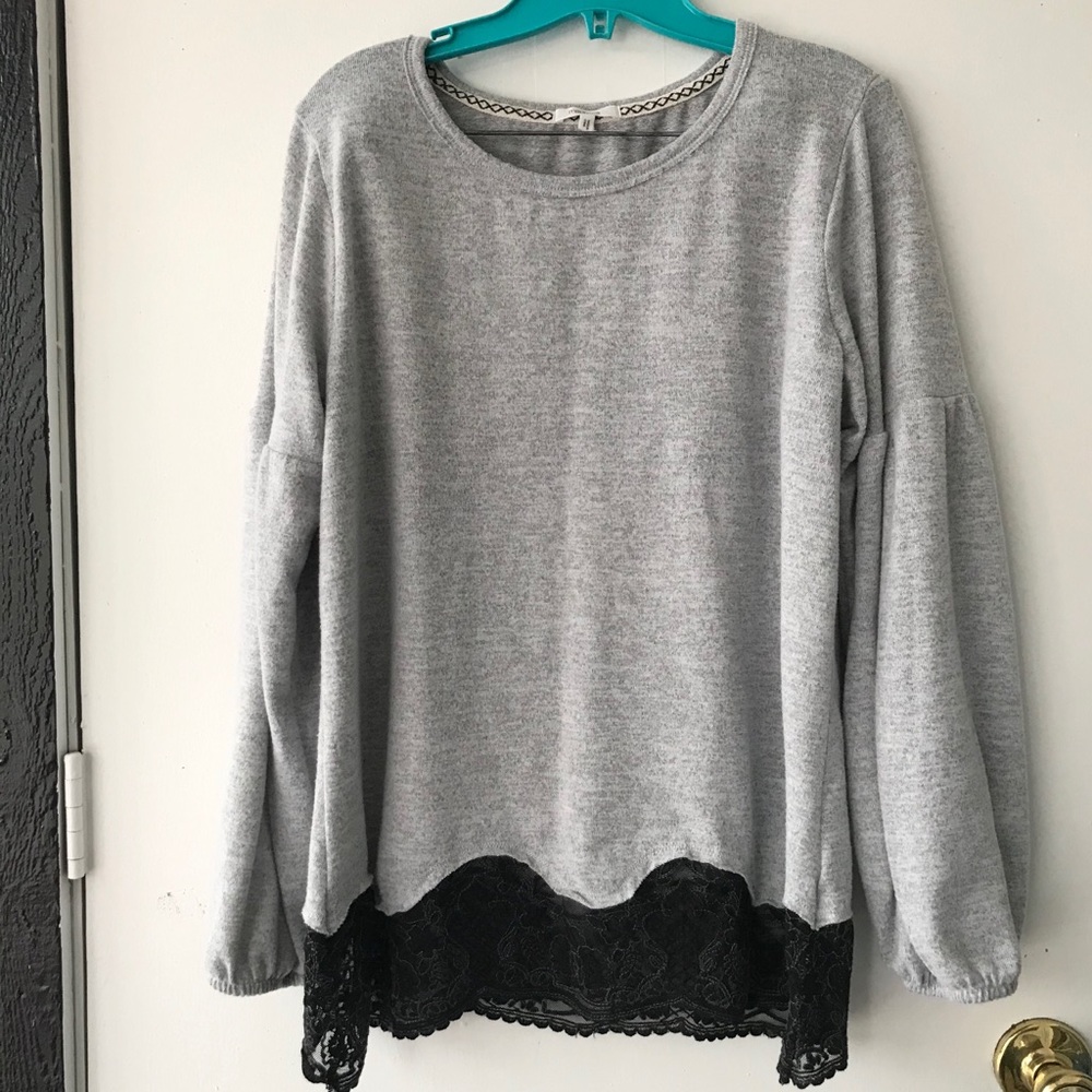 Maurices Grey Longsleeve Blouse